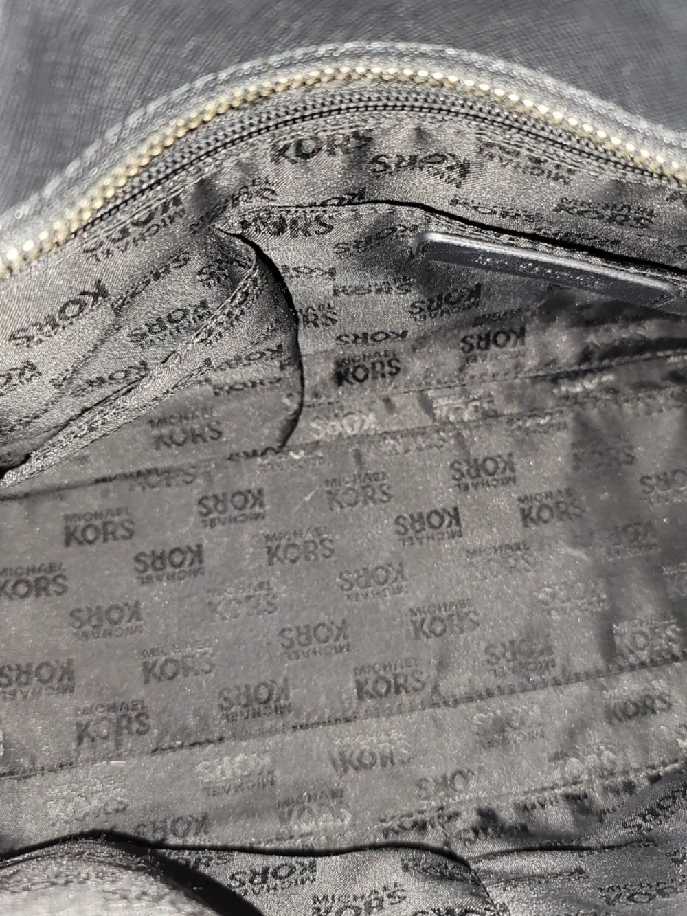 Michael Michael Kors Black Saffiano Leather Satchel with Floral Bag Scarf EUC